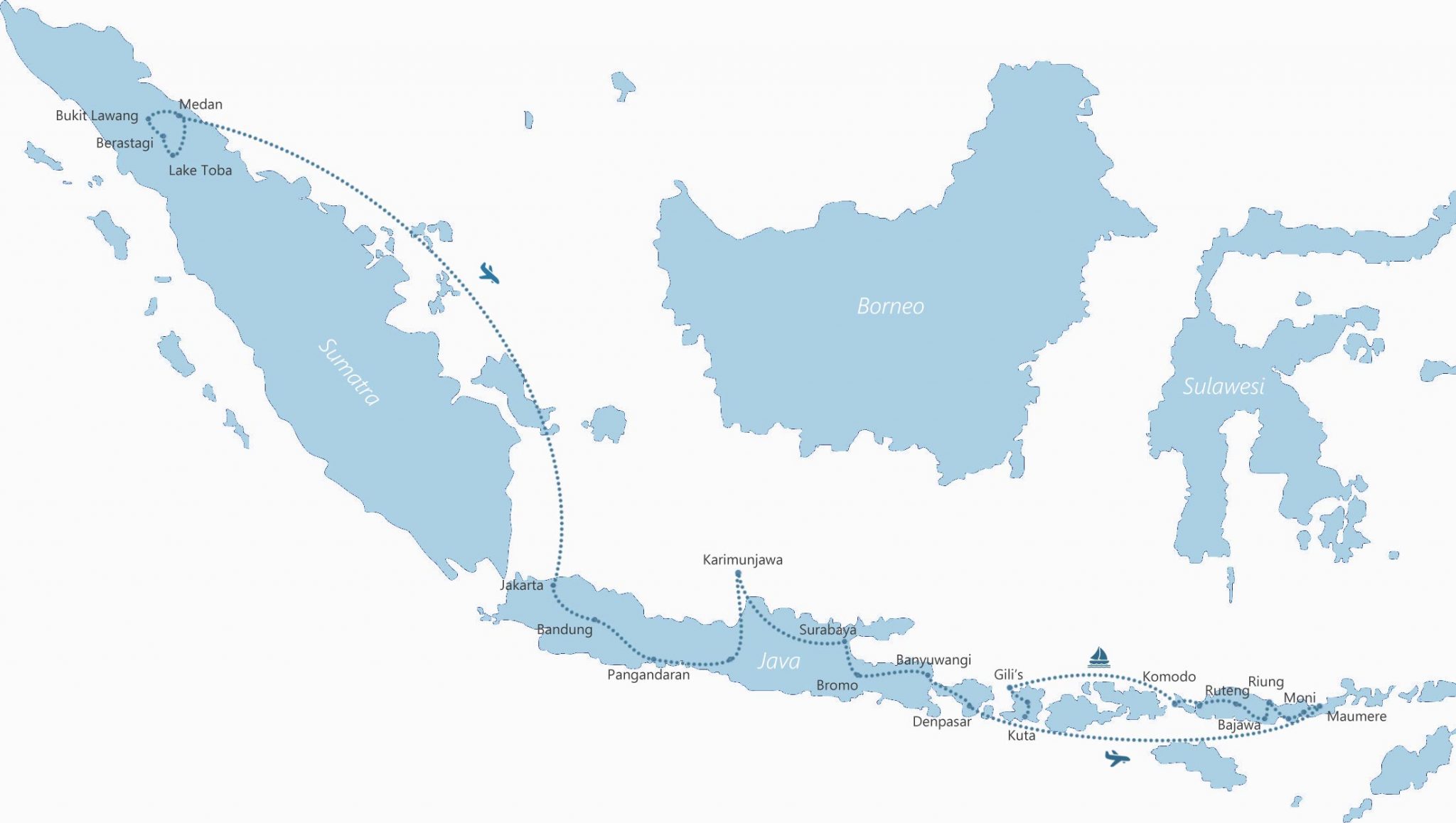 Reisroute Indonesie 2 maanden