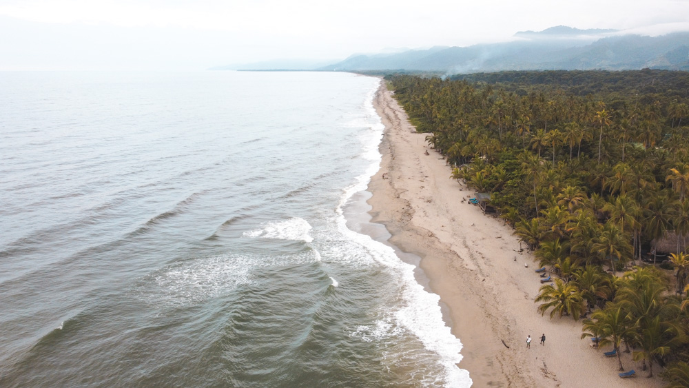 Costeno Beach Colombia by drone